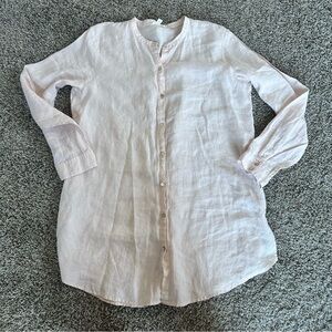 Eileen Fisher Light Pink Linen Shirt